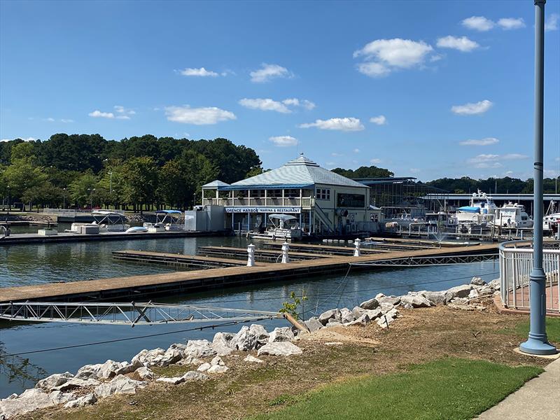 Florence Harbor Marina, Alabama, used BIG funds to renovate an existing 460-foot transient dock by adding new dockside power pedestals, providing water service, and replacing worn decking and flotation photo copyright Alabama Department of Environmental Management taken at 
