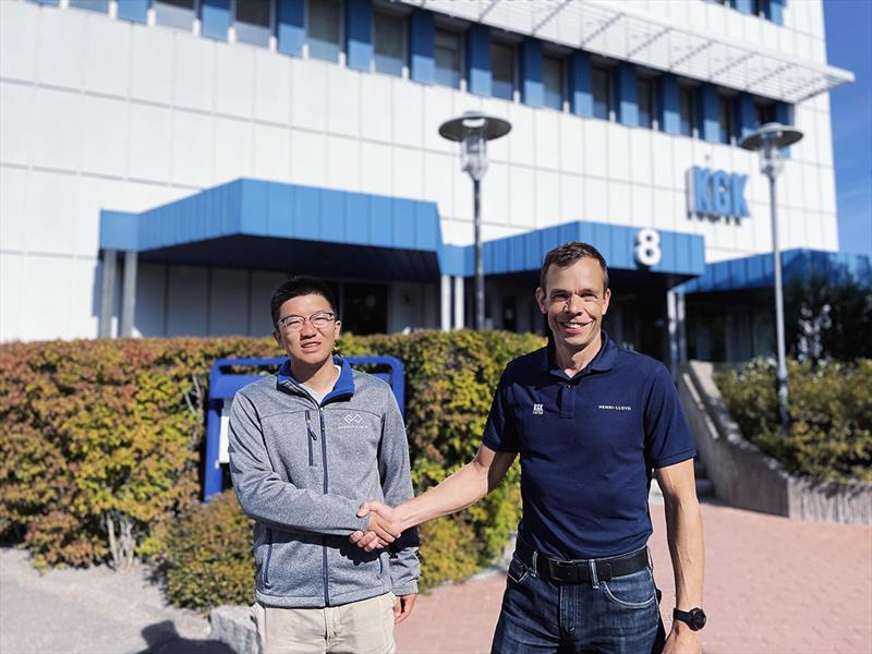 Danny Tao, Co-founder and CEO of ePropulsion and Niklas Lindell, CEO of KGK Motor AB photo copyright ePropulsion taken at 