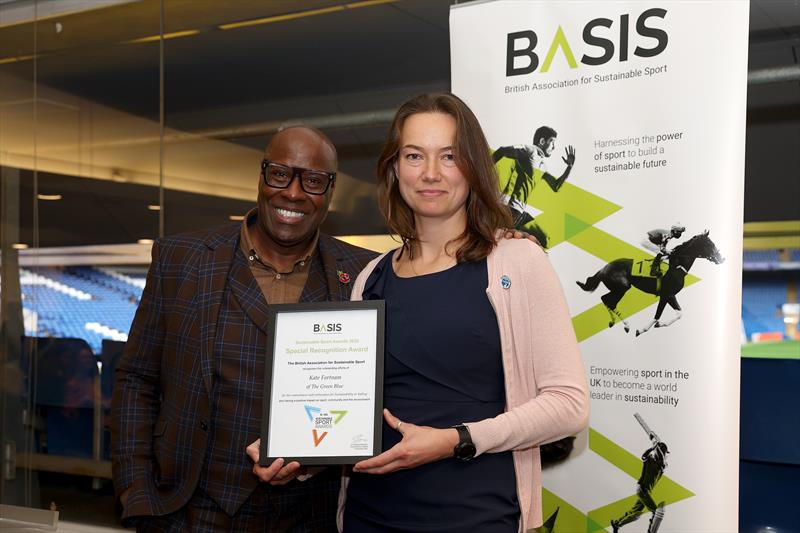 Kate Fortnam, Campaign Manager at The Green Blue, has been celebrated at The British Association for Sustainable Sport's (BASIS) annual Sustainable Sport Awards photo copyright Christopher Lee taken at 