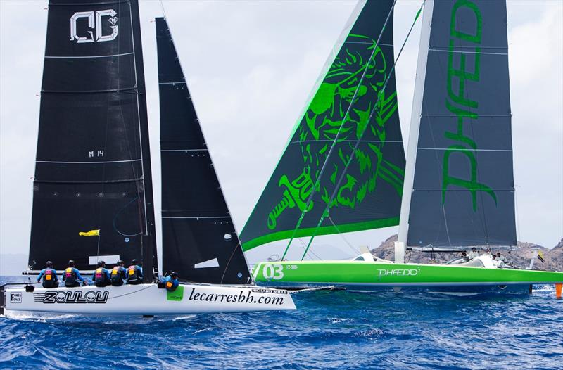 Lloyd Thornburg's Phaedo 3 wins the multihull class at Les Voiles de St. Barth photo copyright Richard Langdon / Ocean Images taken at Saint Barth Yacht Club and featuring the MOD70 class