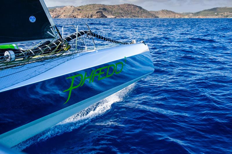 Phaedo3 finishes as first multihull in the inaugural Antigua 360 Race photo copyright Rachel Fallon-Langdon taken at Antigua Yacht Club and featuring the MOD70 class