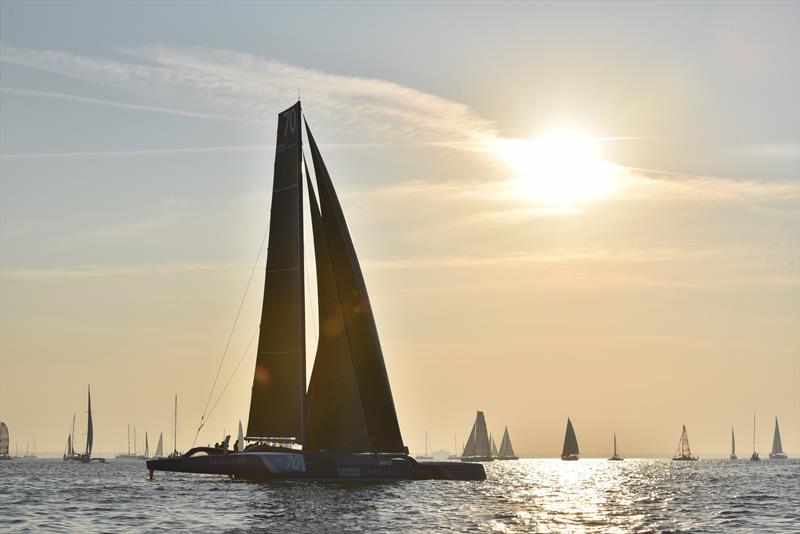 2018 Round the Island Race photo copyright Tom Hicks / www.solentaction.com taken at  and featuring the MOD70 class