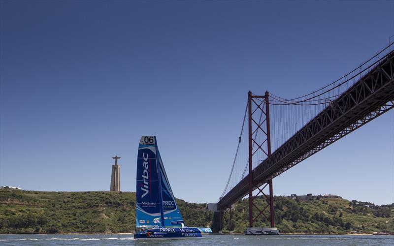 Route des Princes leg 2 start from Lisbon photo copyright Mark Lloyd / www.lloydimages.com taken at  and featuring the MOD70 class