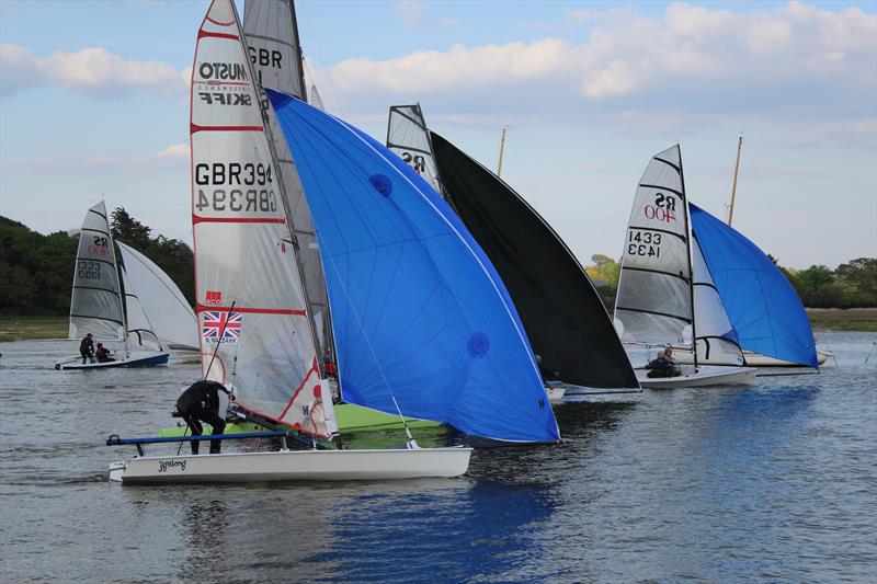 RLymYC Monday Evening Dinghy Racing photo copyright Keith Willis taken at Royal Lymington Yacht Club and featuring the Musto Skiff class