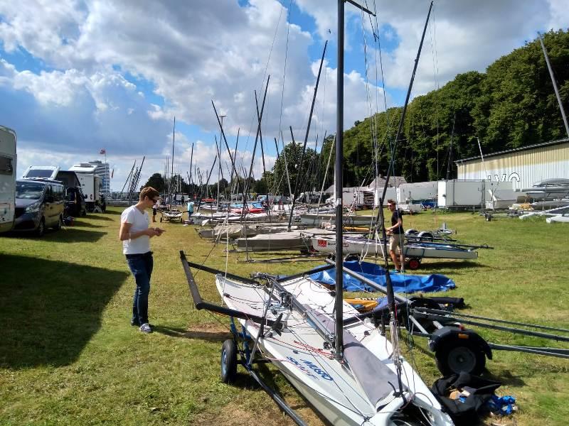 Racing cancelled for Day 1 - Musto Skiff German Open at Travemünder Woche 2021 photo copyright Björn Blom taken at  and featuring the Musto Skiff class