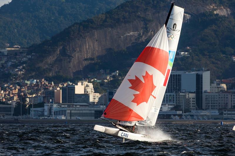 Day 4 of the Rio 2016 Olympic Sailing Competition photo copyright Richard Langdon / Ocean Images taken at  and featuring the Nacra 17 class