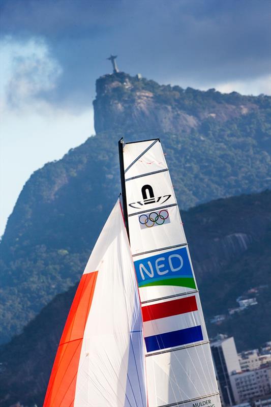 Day 4 of the Rio 2016 Olympic Sailing Competition photo copyright Richard Langdon / Ocean Images taken at  and featuring the Nacra 17 class