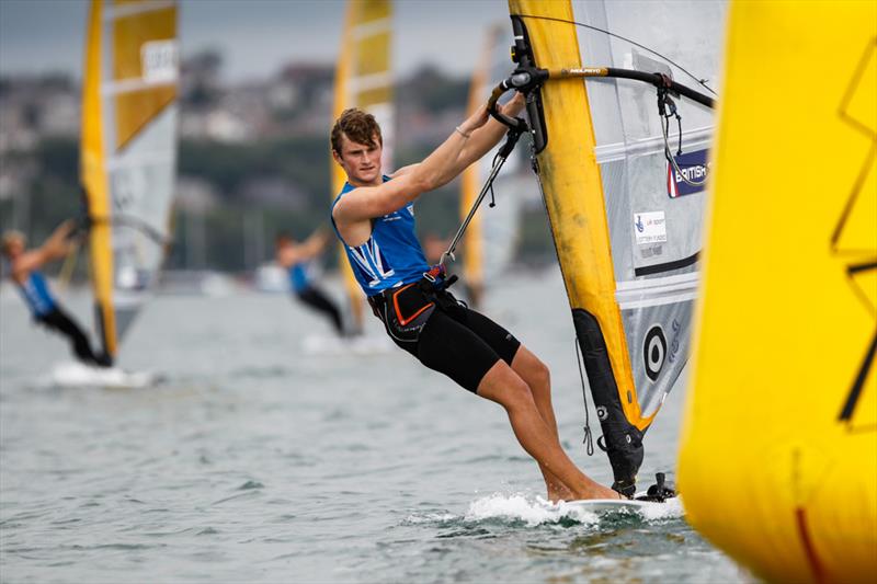 Kieran Martin on day 1 of the Sail for Gold Regatta photo copyright Paul Wyeth / RYA taken at Weymouth & Portland Sailing Academy and featuring the RS:X class