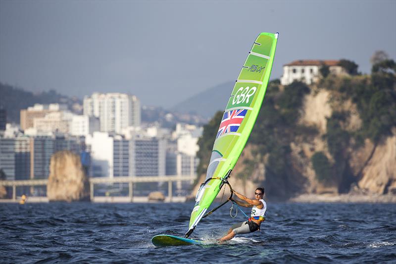 Bryony Shaw on day 5 at the Rio 2016 Olympic Sailing Competition photo copyright Richard Langdon / British Sailing Team taken at  and featuring the RS:X class