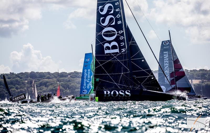 Magnificent conditions for the start of the 2017 Rolex Fastnet Race photo copyright www.sportography.tv taken at Royal Ocean Racing Club and featuring the IMOCA class