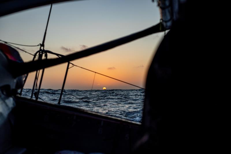 Jérémie Beyou catches sunset aboard Charal during the Vendée Globe photo copyright Jérémie Beyou / Charal Sailing Team taken at  and featuring the IMOCA class