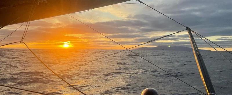 Sunset from aboard Apivia - Vendée Globe photo copyright Charlie Dalin / Apivia taken at  and featuring the IMOCA class