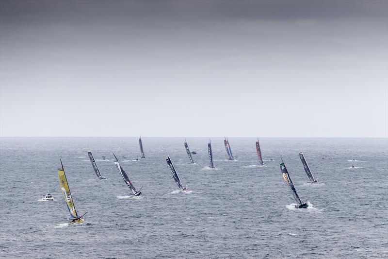 IMOCA fleet photo copyright Eloi Stichelbaut taken at  and featuring the IMOCA class