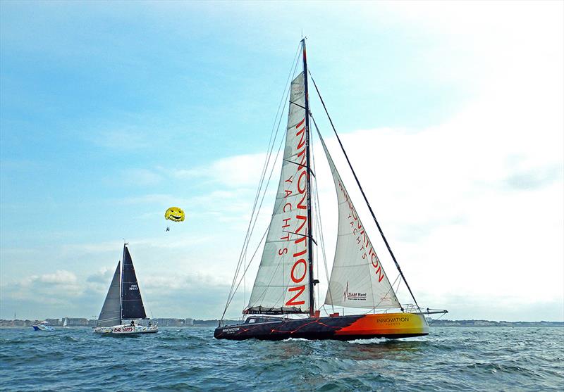 IY Open60AAL after crossed the starting line - ANT ARCTIC LAB photo copyright Innovation Yachts taken at  and featuring the IMOCA class