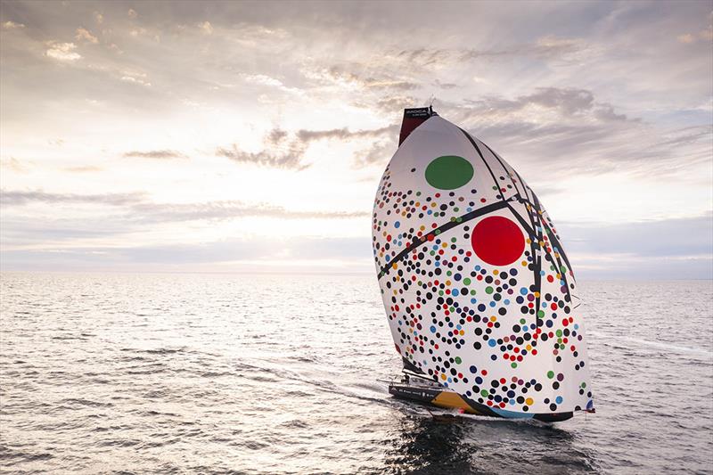 American artist Sarah Morris designed Team Malizia's new race yacht's spinnaker sail  photo copyright Yann Riou taken at  and featuring the IMOCA class