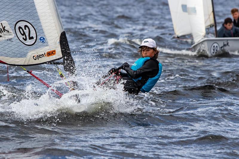 Open skiff revelled in the conditions - Zhik Combined High Schools Sailing Championships photo copyright Red Hot Shotz Sports Photography taken at Belmont 16ft Sailing Club and featuring the O'pen Skiff class