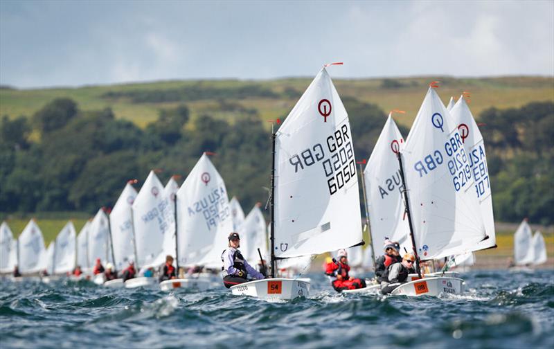 The fleet compting in Largs at the annual Volvo Gill Optimist British Open and National Championship photo copyright Paul Wyeth / www.pwpictures.com taken at Largs Sailing Club and featuring the Optimist class