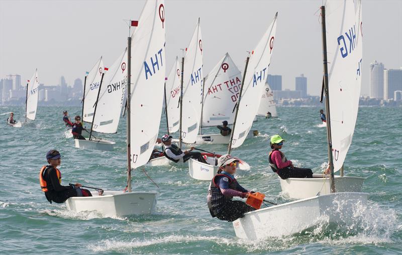 The 140-strong Optimist fleet were split into A and B on day 2 of the Top of the Gulf Regatta photo copyright Guy Nowell / Top of the Gulf Regatta taken at Ocean Marina Yacht Club and featuring the Optimist class