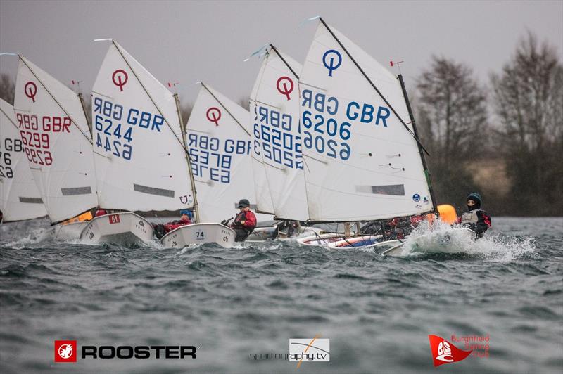 Rooster Optimist Southern Traveller & Winter Open at Burghfield photo copyright Alex Irwin / www.sportography.tv taken at Burghfield Sailing Club and featuring the Optimist class