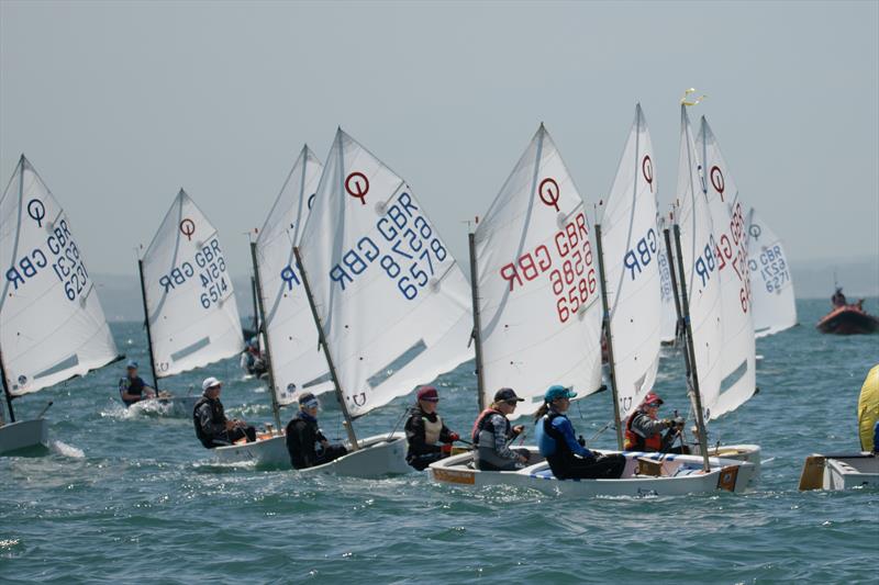 Optimist Early Summer Championships at Hayling Island photo copyright Chris Hemingway, Adam Gosling & Andy Ramus taken at Hayling Island Sailing Club and featuring the Optimist class