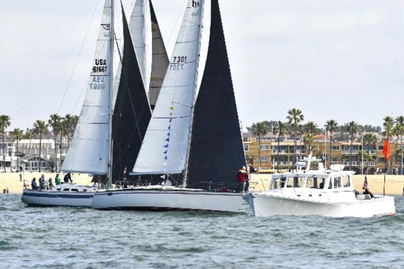 Andreas and Day Tripper II approach the start of N2E Friday. Andreas would unseat the 16-time class winner ahead of them here photo copyright Laurie Morrison Photography taken at  and featuring the ORC class