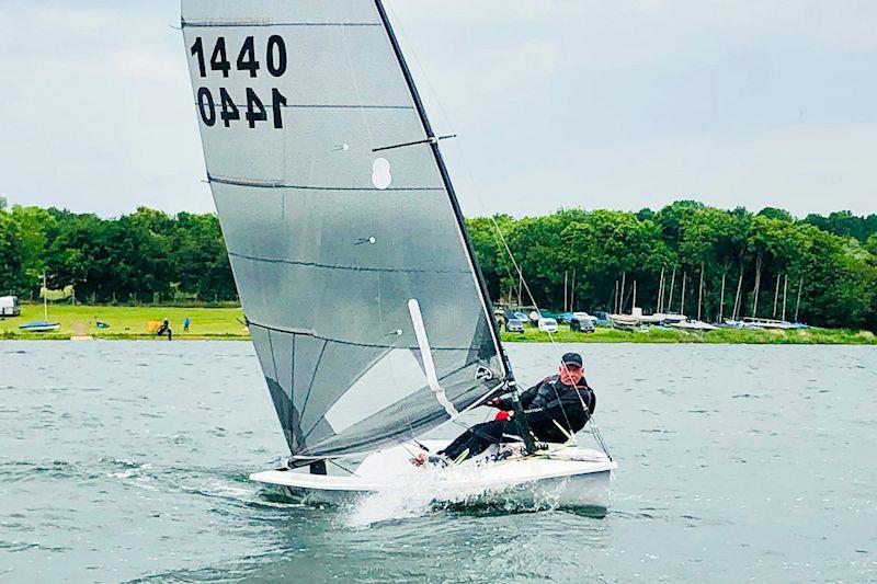 Mike Webster in the Phantom Midland Series at Northampton photo copyright Kevin Hall taken at Northampton Sailing Club and featuring the Phantom class