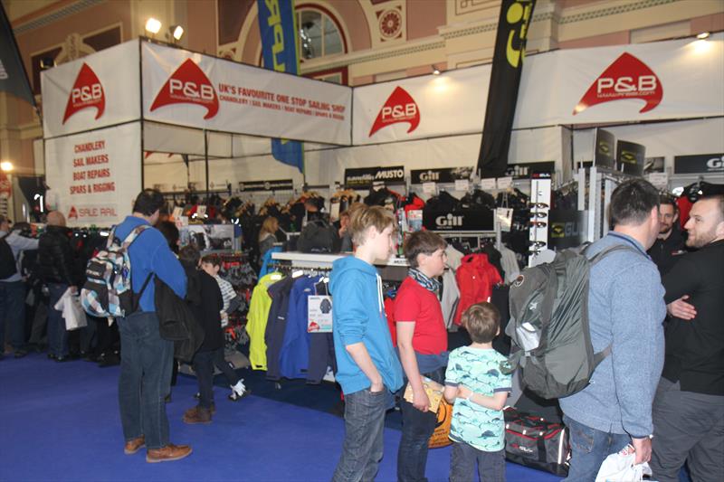 P&B Stand at the 2016 RYA Suzuki Dinghy Show photo copyright Mark Jardine taken at RYA Dinghy Show and featuring the  class