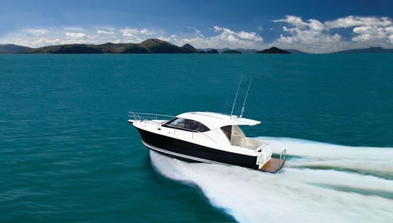 Riviera 3600 Sport Yacht running photo copyright Riviera Studio taken at  and featuring the Power boat class