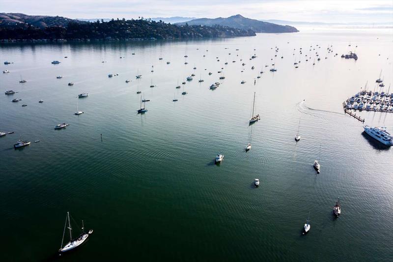 The anchor-outs, vessels that sit motionless in Richardson Bay offshore from Sausalito, are like a nautical homeless encampment with health and safety issues photo copyright Santiago Mejia / The Chronicle taken at  and featuring the Power boat class