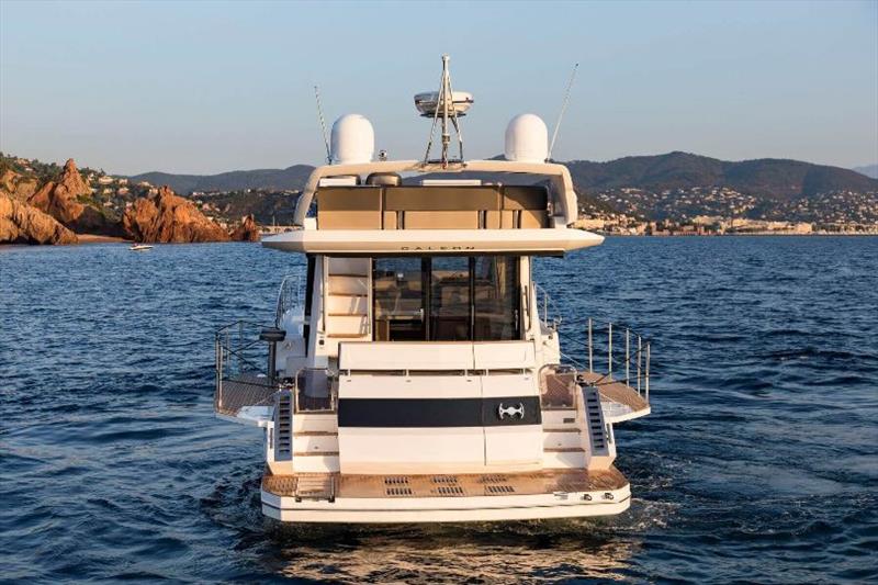 Galeon 460 Fly, aft profile photo copyright Galeon taken at  and featuring the Power boat class