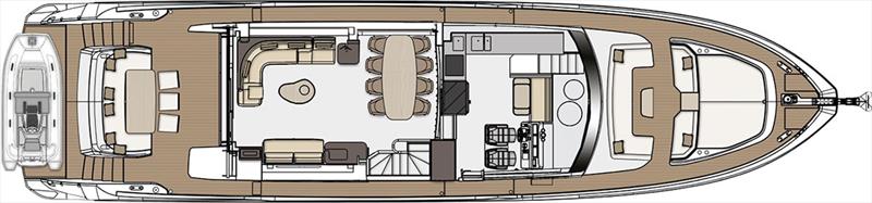Azimut 78 - Maindeck Layout photo copyright Azimut Yachts taken at  and featuring the Power boat class