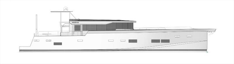 Arksen 60 layout photo copyright Arksen taken at  and featuring the Power boat class