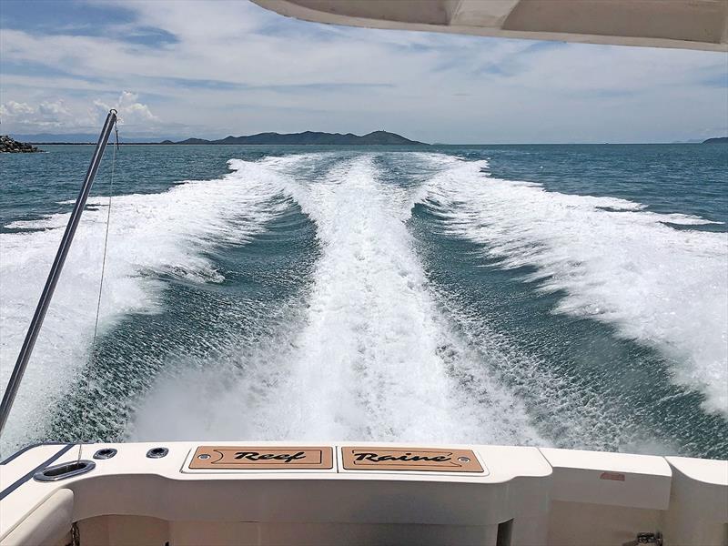 Top speed of 32 knots and virtually smoke free running the Luhrs 37 enthusiastically responds to any call to put `the sticks to the Laminex.` photo copyright Power Equipment taken at  and featuring the Power boat class