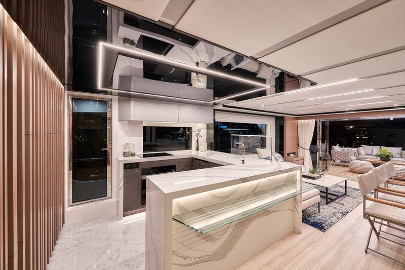 Horizon FD75 - Galley photo copyright Horizon Yachts taken at  and featuring the Power boat class