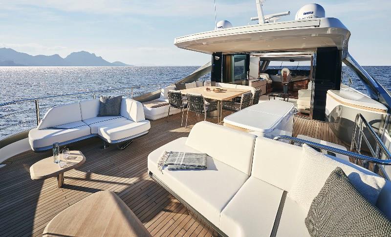 Princess X80 - Aft upper deck photo copyright Princess Yachts taken at  and featuring the Power boat class