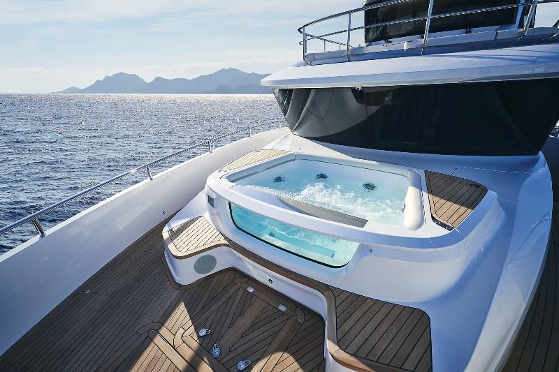 Princess X80 jacuzzi photo copyright Princess Yachts taken at  and featuring the Power boat class