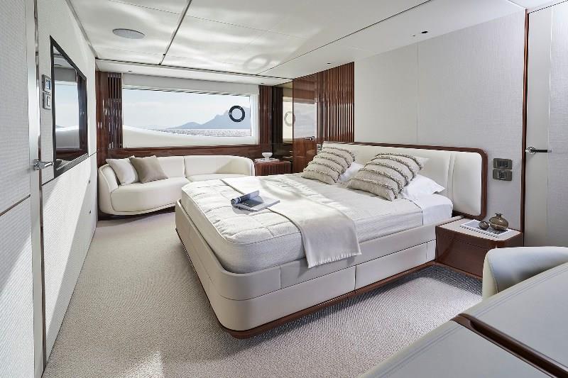 Princess X80 - Aft stateroom photo copyright Princess Yachts taken at  and featuring the Power boat class