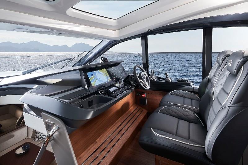 Princess V50 helm photo copyright Princess Yachts taken at  and featuring the Power boat class