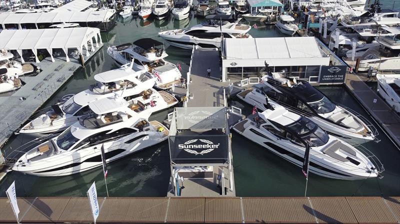 Sunseeker secures £30M in retail sales at Miami International Boat Show photo copyright Luis Perez taken at  and featuring the Power boat class