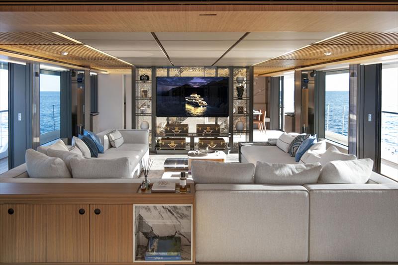 55m Al Waab - Main salon CL looking fwd dining photo copyright Alia Yachts / Pozitif Studio taken at  and featuring the Power boat class
