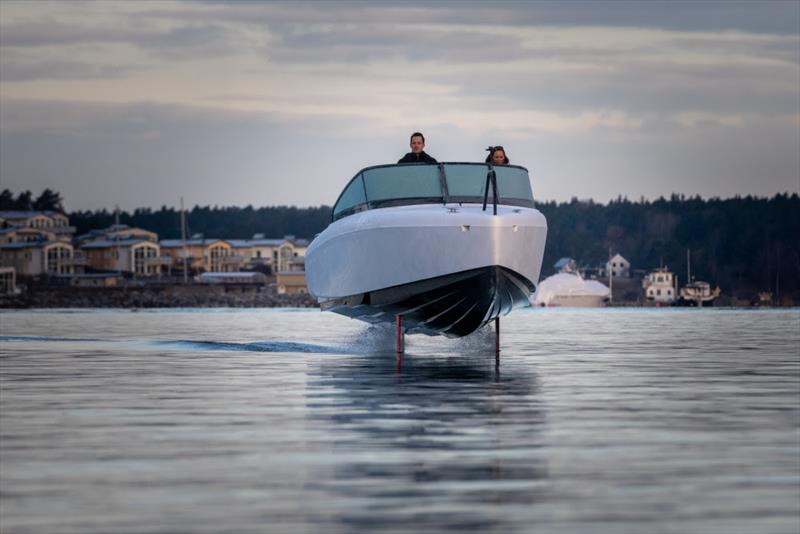 Candela's C-8 is performing flight tests outside the company's Stockholm factory, early April photo copyright Candela taken at  and featuring the Power boat class
