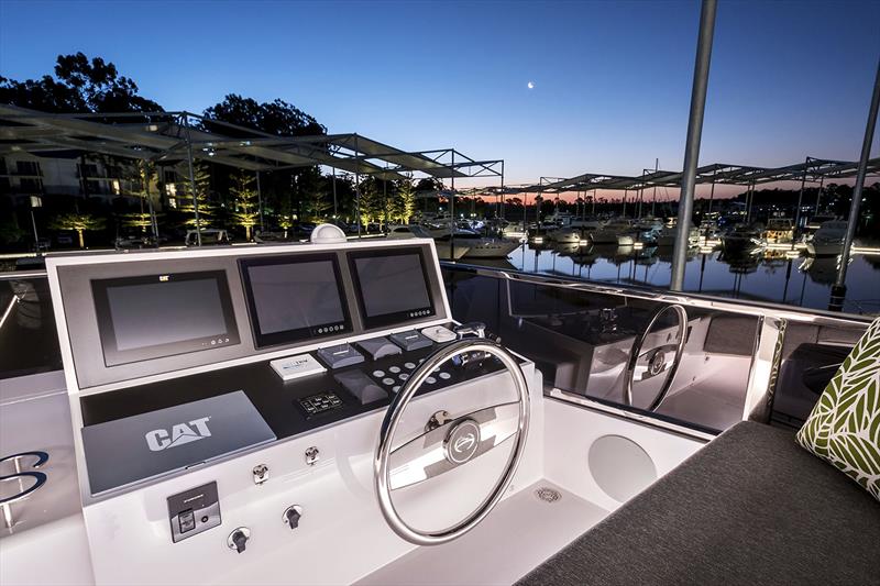 FD102 Hull 23 - Flybridge helm station photo copyright Horizon Yachts taken at  and featuring the Power boat class