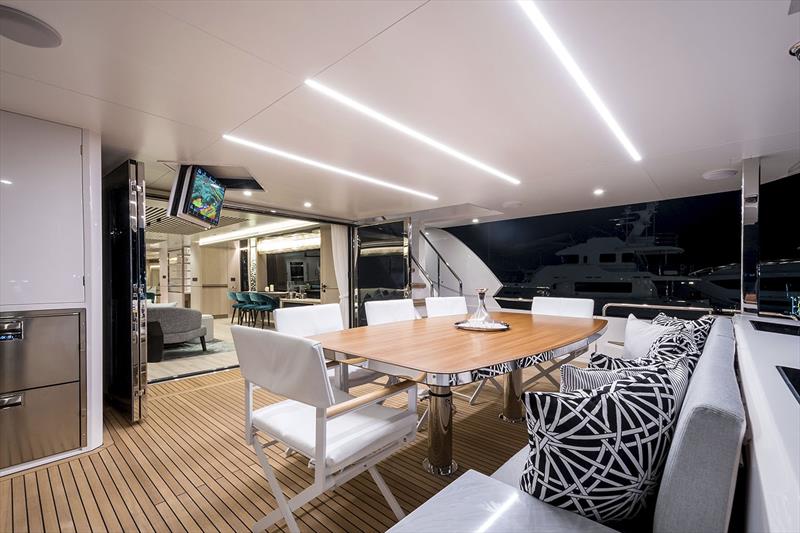 Horizon FD80 - main deck aft photo copyright Horizon Yachts taken at  and featuring the Power boat class