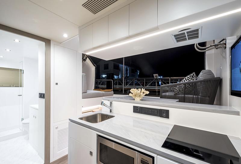 Horizon FD80 - Crew mess photo copyright Horizon Yachts taken at  and featuring the Power boat class
