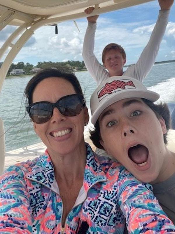 Danielle, Jack, and Bowen are loving The Grady Life on the family's Freedom 275 as they head to downtown Beaufort, South Carolina, to grab some dinner photo copyright Grady-White taken at  and featuring the Power boat class
