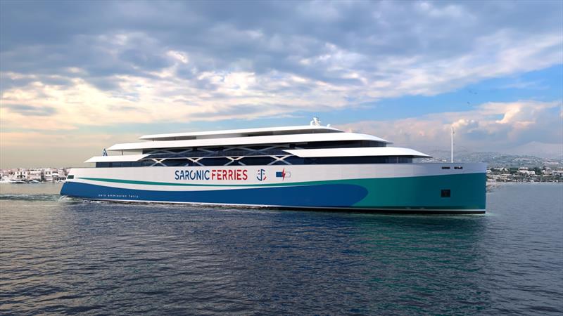 Saronic Ferries partners with C-Job Naval Architects for the design of the first fully-electric Ro-Pax Ferry in Greece photo copyright C-Job Naval Architects taken at  and featuring the Power boat class