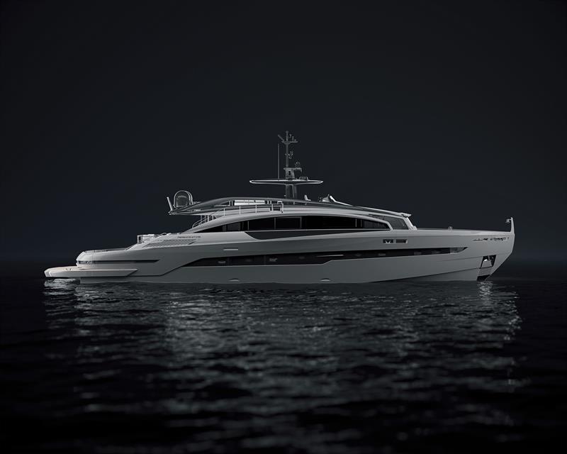 Pershing GTX116 still side photo copyright Ferretti Group taken at  and featuring the Power boat class