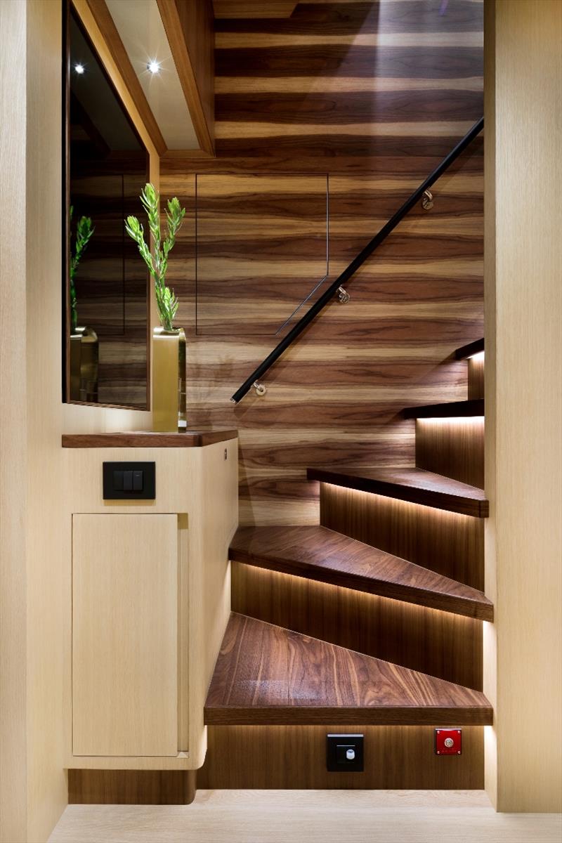 Horizon FD80 - Lower Deck Foyer photo copyright Horizon Yachts taken at  and featuring the Power boat class