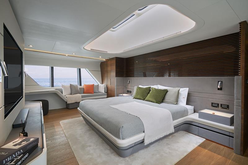 CLX96 master suite photo copyright CL Yachts taken at  and featuring the Power boat class