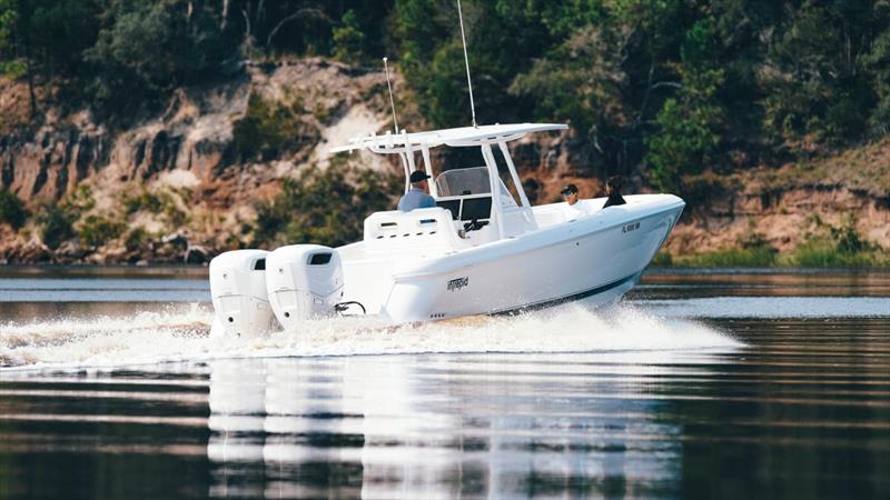 The Ring Power Intrepid 345 offers the perfect platform to showcase twin Cox CXO300s photo copyright Cox Powertrain Limited taken at  and featuring the Power boat class